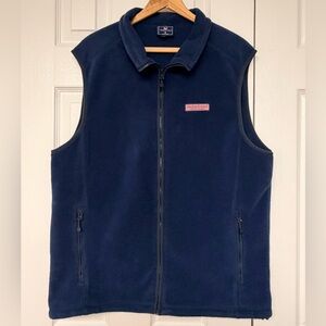 Vineyard Vines Harbor Fleece Vest  Men's Medium | Navy Blue | Classic, Preppy
